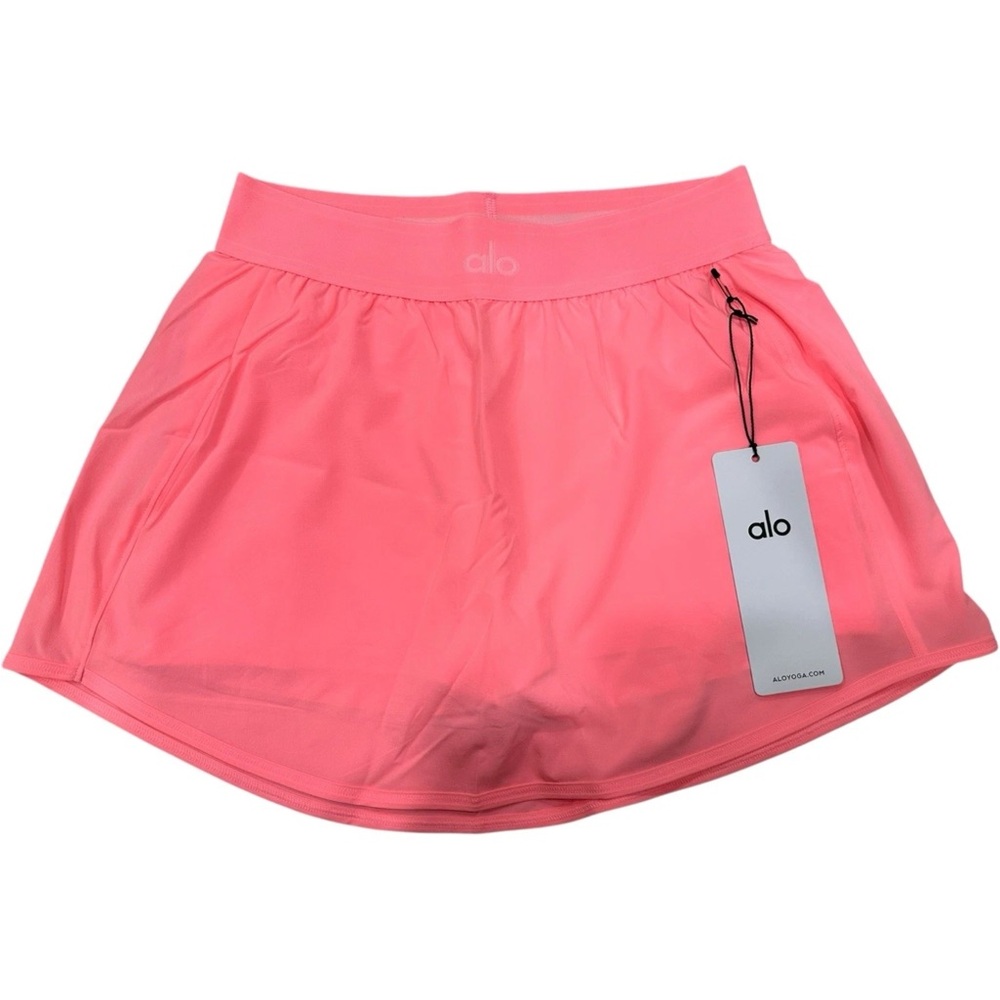 LAST ONE! SAME DAY SHIP NWT ALO YOGA Neon Bubblegum Pink MATCH POINT SKIRT short - Picture 6 of 12